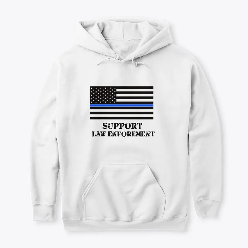 Support Law Enforcement Blue Line Flag